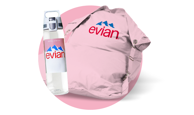 Gewinne ein evian Fanpaket
