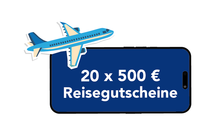 Gewinne einen Reisegutschein im Wert von 500 €