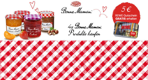 REWE Kassenbon Gewinnspiel mit Bonne Maman