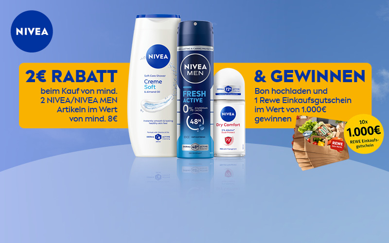 REWE Kassenbon Gewinnspiel mit Nivea